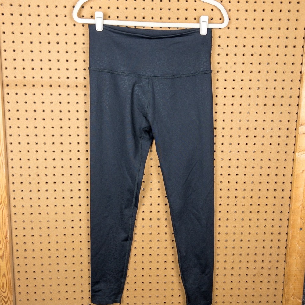 Beyond Yoga High Waisted Leggings Tonal Leopard Animal Print Black Women Small